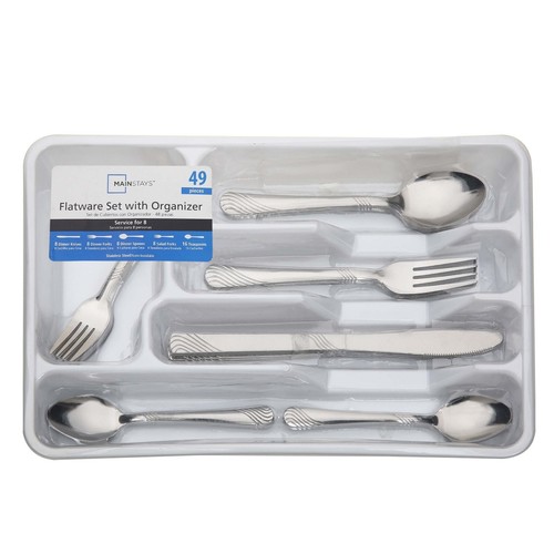 49Pc Stainless Steel Cutlery Set Spoon Fork Knife Flatware Dinnerware Silverware - Picture 5 of 12