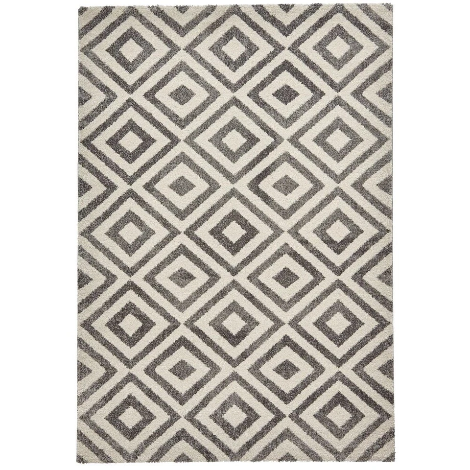Grey/White Geometry Elegant Rug 160 by 220cm - Image 2 of 3