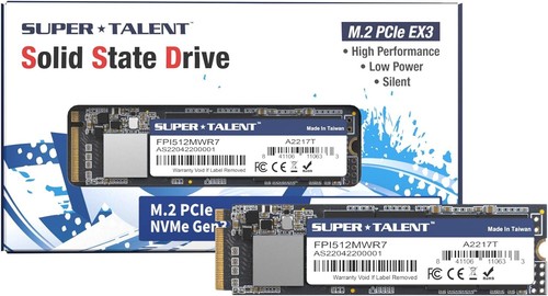 Super Talent EX FPI512MWR7 - SSD - 512 GB -internal -M.2 2280 -PCIe 3.0 (NVMe) - Picture 3 of 4