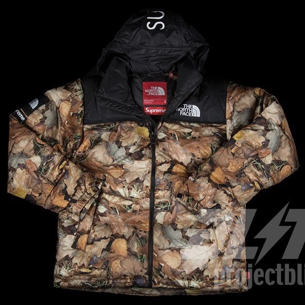 VESTE FW16 SUPREME THE NORTH FACE NUPTSE FEUILLES TNF TAILLE M MEDIUM 2016