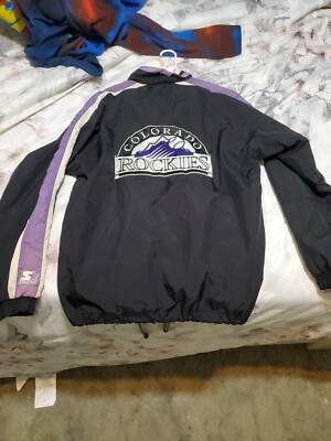 vintage 90s colorado rockies starter jacket mlb black large vintage 90s colorado rockies starter jacket mlb black large