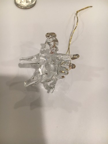 CONTEMPORARY GLASS ORNAMENT WHEN PIGS FLY GOLD TIP WINGS - Picture 4 of 7