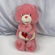 Care Bears Love-A-Lot Bear Plush 13" Musical Pink 2004 Tested/Works Clean Magnet