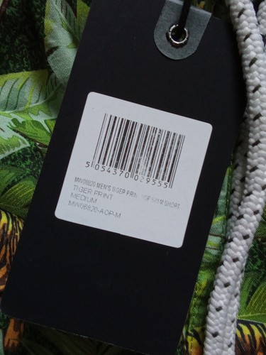 Broken Standard Men's Mesh Lined Tropical Tiger Green Mix Swim Shorts UK M BNWT - Picture 12 of 12