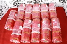Deco Mesh Valentine red w/gold strip 6 in x 5 yds lot of 11