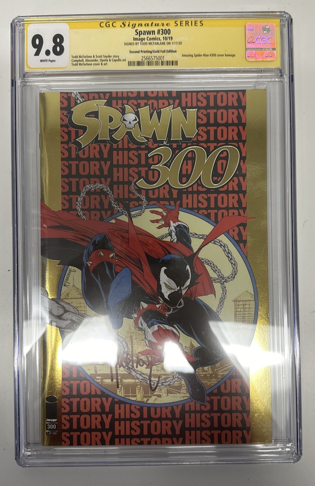 Spawn #300 CGC 9.8 NYCC Gold Foil Exclusive | Signed by Todd McFarlane LE 500
