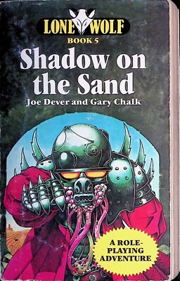 Joe Dever - Lone Wolf 5 - Shadow on the Sand - B/C+/B- - SIGNED!