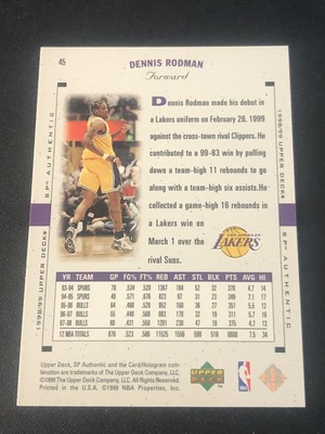 1998-99 SP Authentic Dennis Rodman #45 HOF | eBay