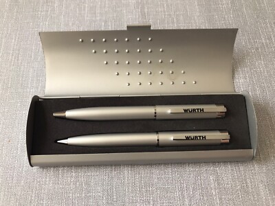 Wurth Service Supply Inc. Pen & Pencil Metal Case Set Unused Vintage Tested