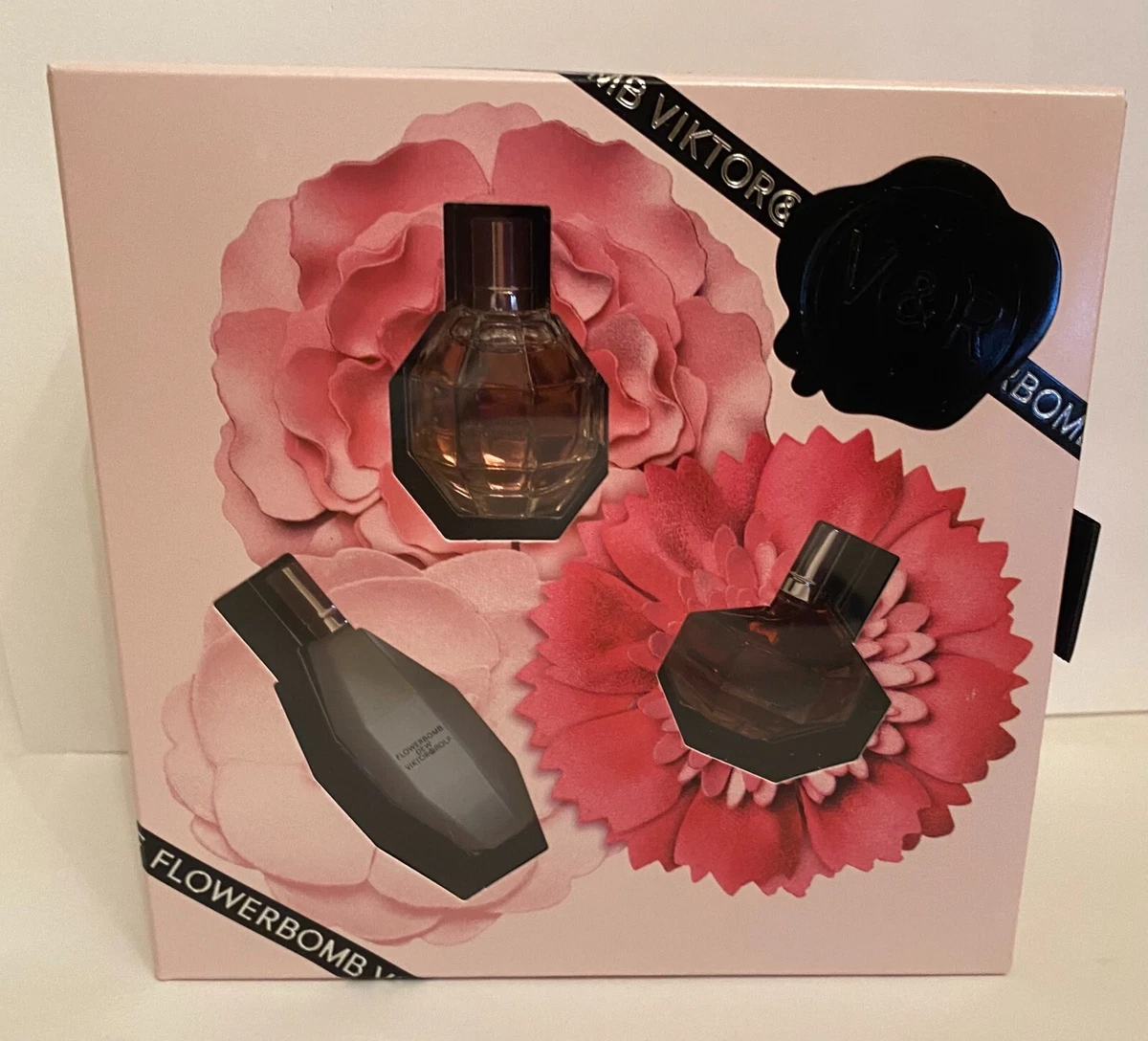 Viktor Rolf Set of 3 Flowerbomb Flowerbomb Nectar Flowerbomb Dew Travel