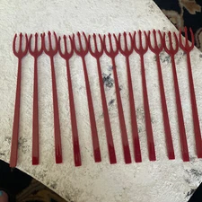 12 Devil Pitchfork Stirrers Drink Swizzle Stick Stir Stick Cocktail Halloween