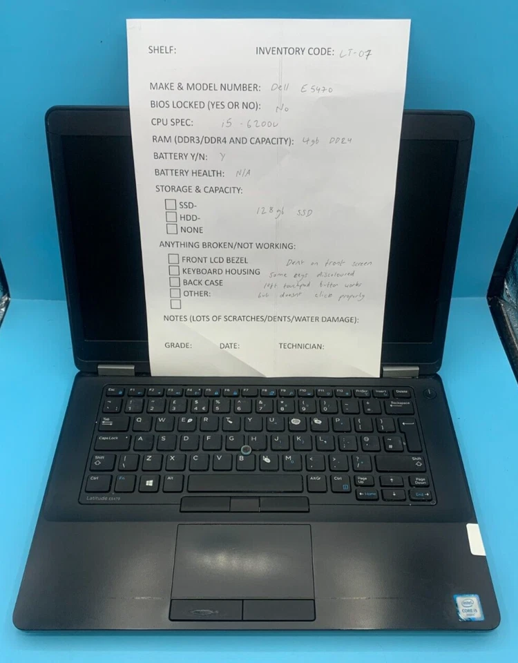 Dell Latitude E5470 14" Laptop / i5-6TH / 4GB RAM / 128GB  SSD (OFFERS OK) - Image 2 of 4
