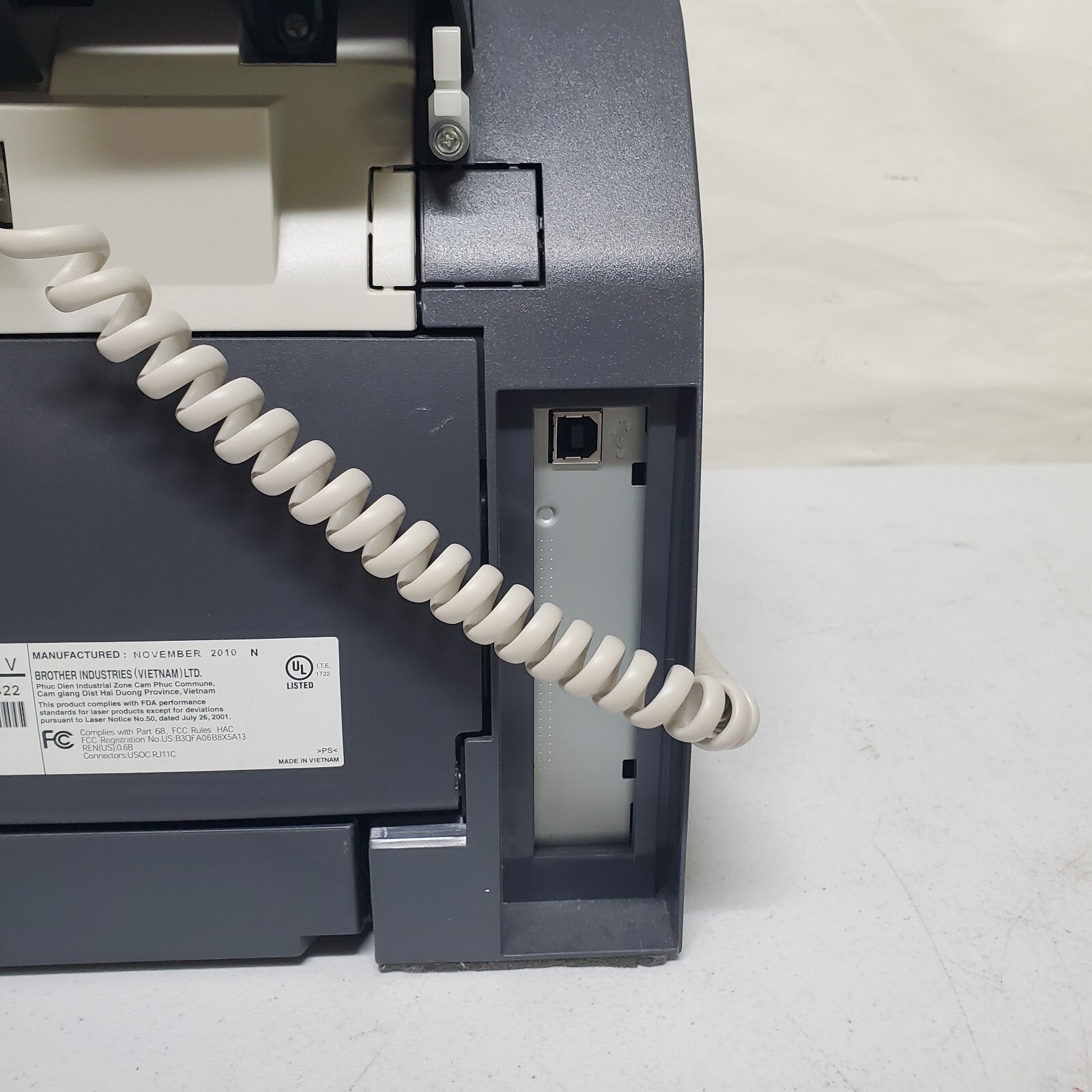 Brother IntelliFax 2820 Mono Laser Printer W/Toner LOW USE 1k Pages READ INFO