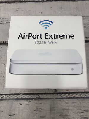 PARTS Apple AirPort Extreme 802.11n Wi-Fi Wireless Router Base Station w/Cords