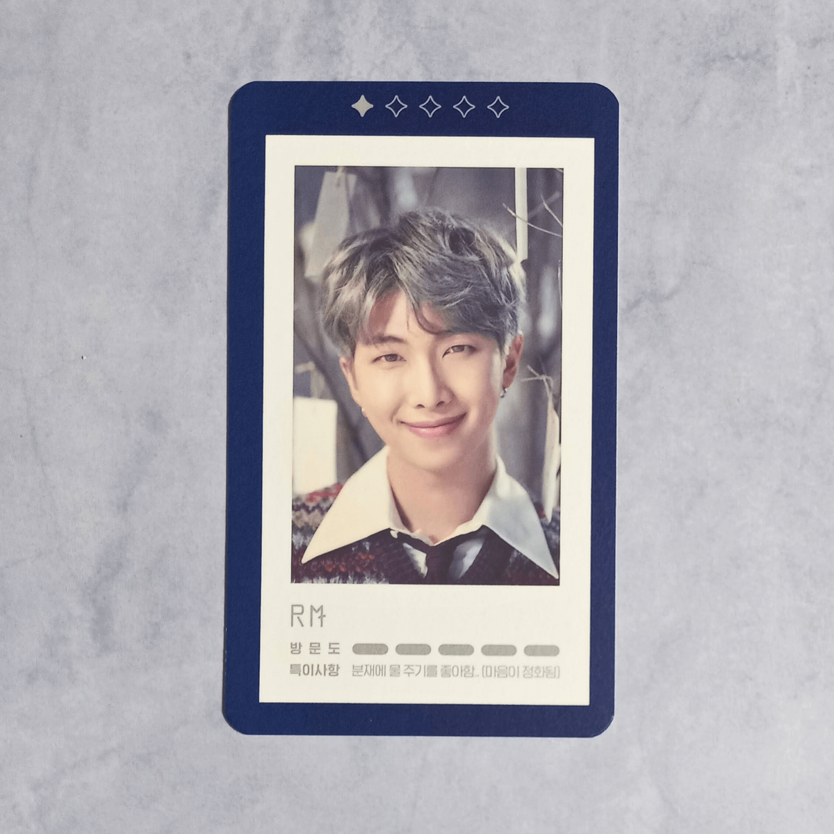 BTS MAGICSHOP マジショ 釜山 ランダムトレカ RM ナムジュン BTS 5th Muster Magic Shop Seoul Official Guestbook Card - RM