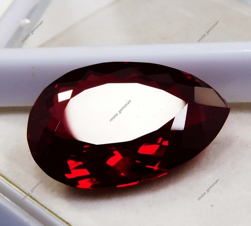 52.35 Ct Natural CETIFIED Red Ruby Rare Pear Cut Unheated Loose Gemstone - Picture 1 of 7