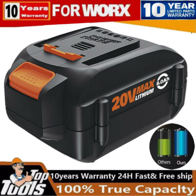 8.0Ah For WORX 20 Volt MAX Extend Lithium Battery WA3520 WA3525 WA3575 WG155