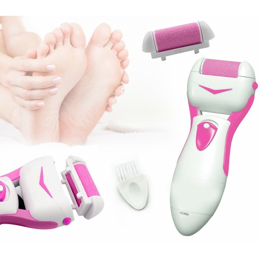 Râpe électrique pieds pour cors et callosités Modèle 619829 coloris Blanc et Bleu