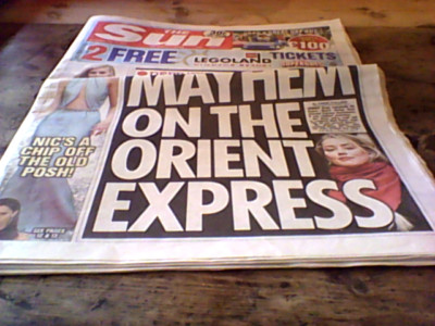 The Sun UK 2020 JOHNNY DEPP AMBER HEAR HONEYMOON MAYHEM ON THE ORIENT EXPRESS