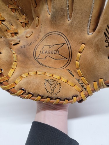 VTG All Pro K Leaguer 12" Baseball Glove Mitt LLV-1296 RHT Tanned Top Grain - Picture 5 of 7