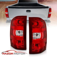 For 07-14 Chevy Silverado Truck Red Factory Replacement Brake Tail Lights