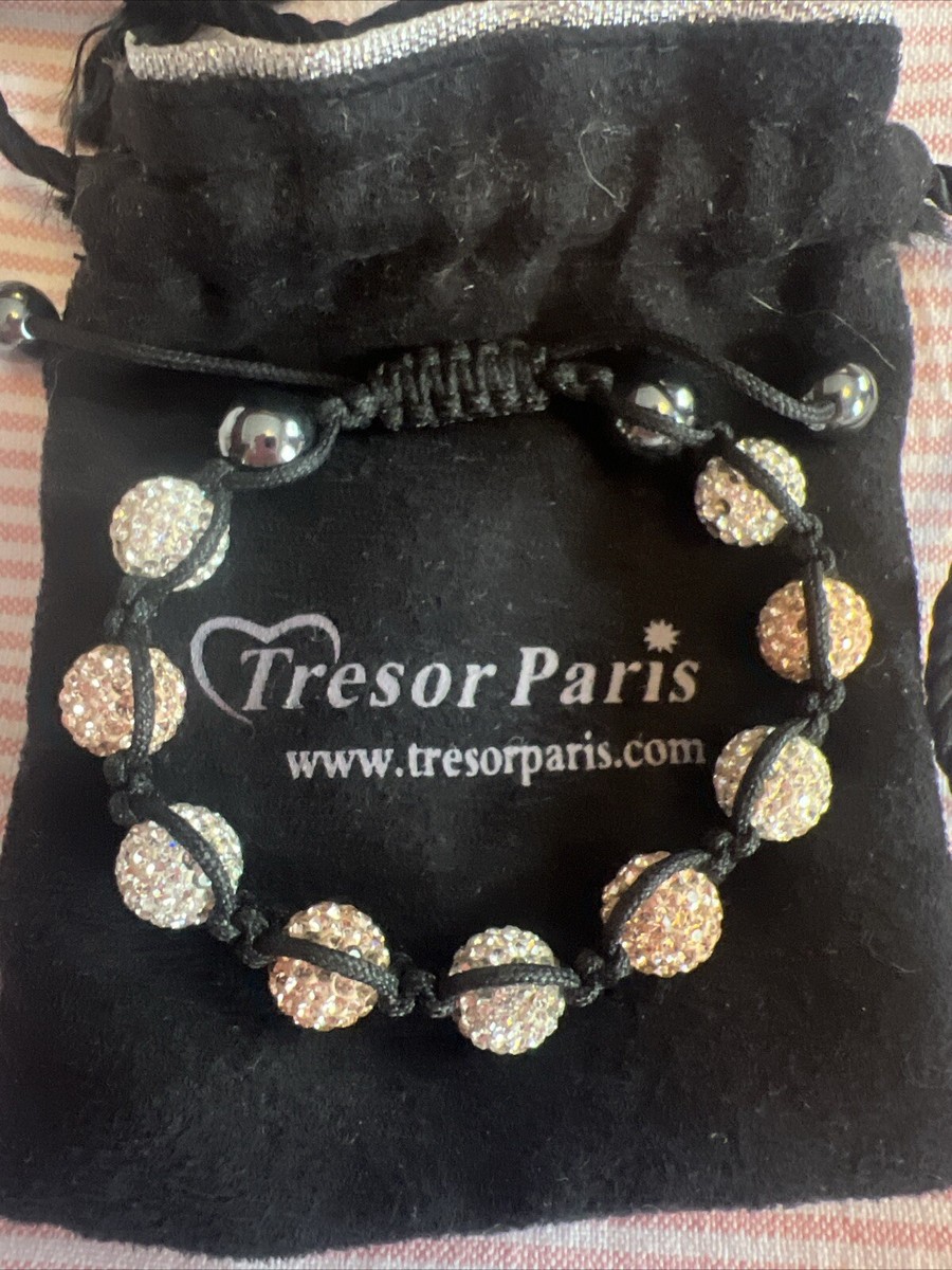 Tresor Paris Rose Silver Crystal Bracelet UK