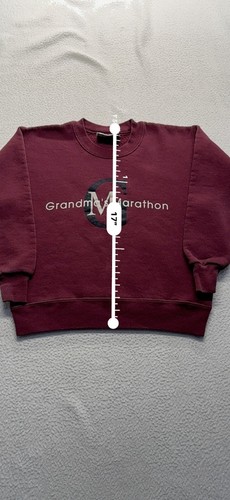 Grandmas Marathon Youth Sweatshirt By Lee Cotton/Polyester Blend Burgundy #7768 - Picture 6 of 7