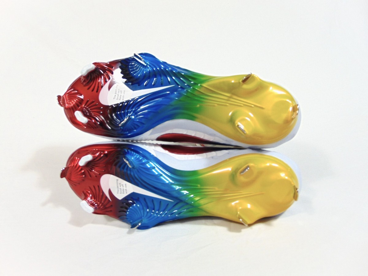 Nike Alpha Huarache NXT Mid Rainbow Baseball Cleats Sz 9.5