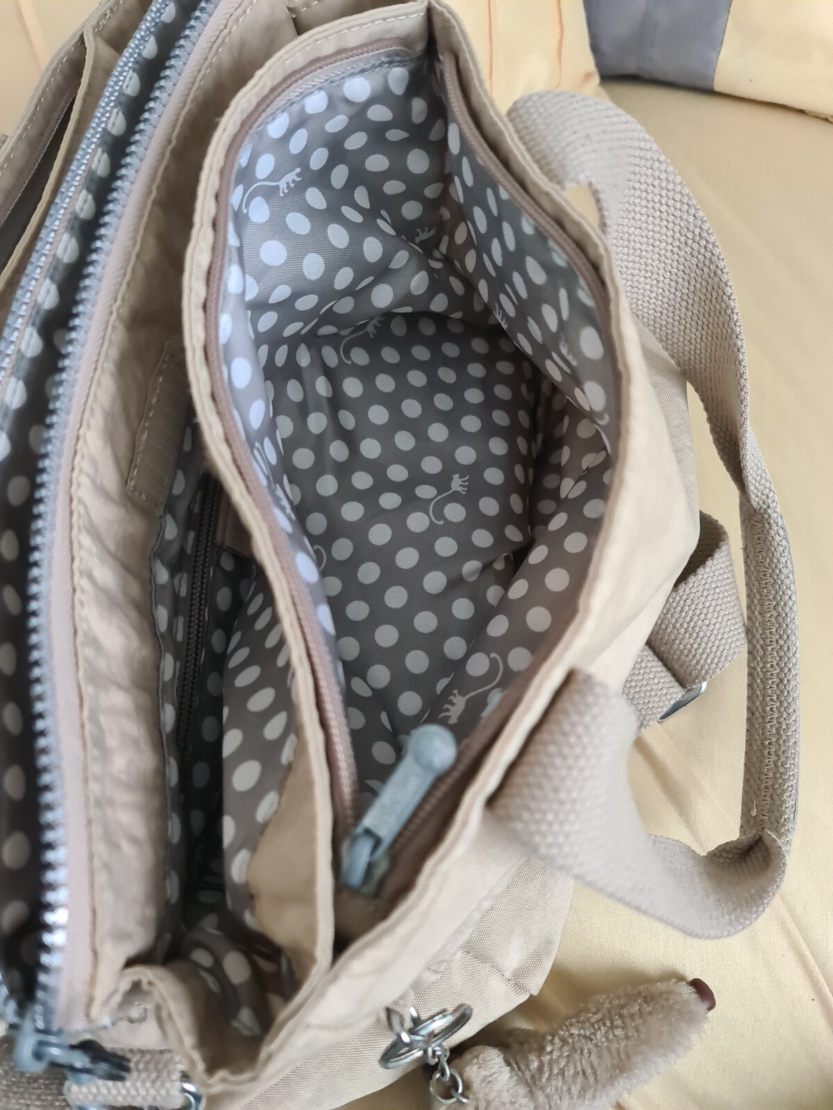 KIPLING BEIGE CROSSBODY BAG WITH LIESBETH MONKEY eBay