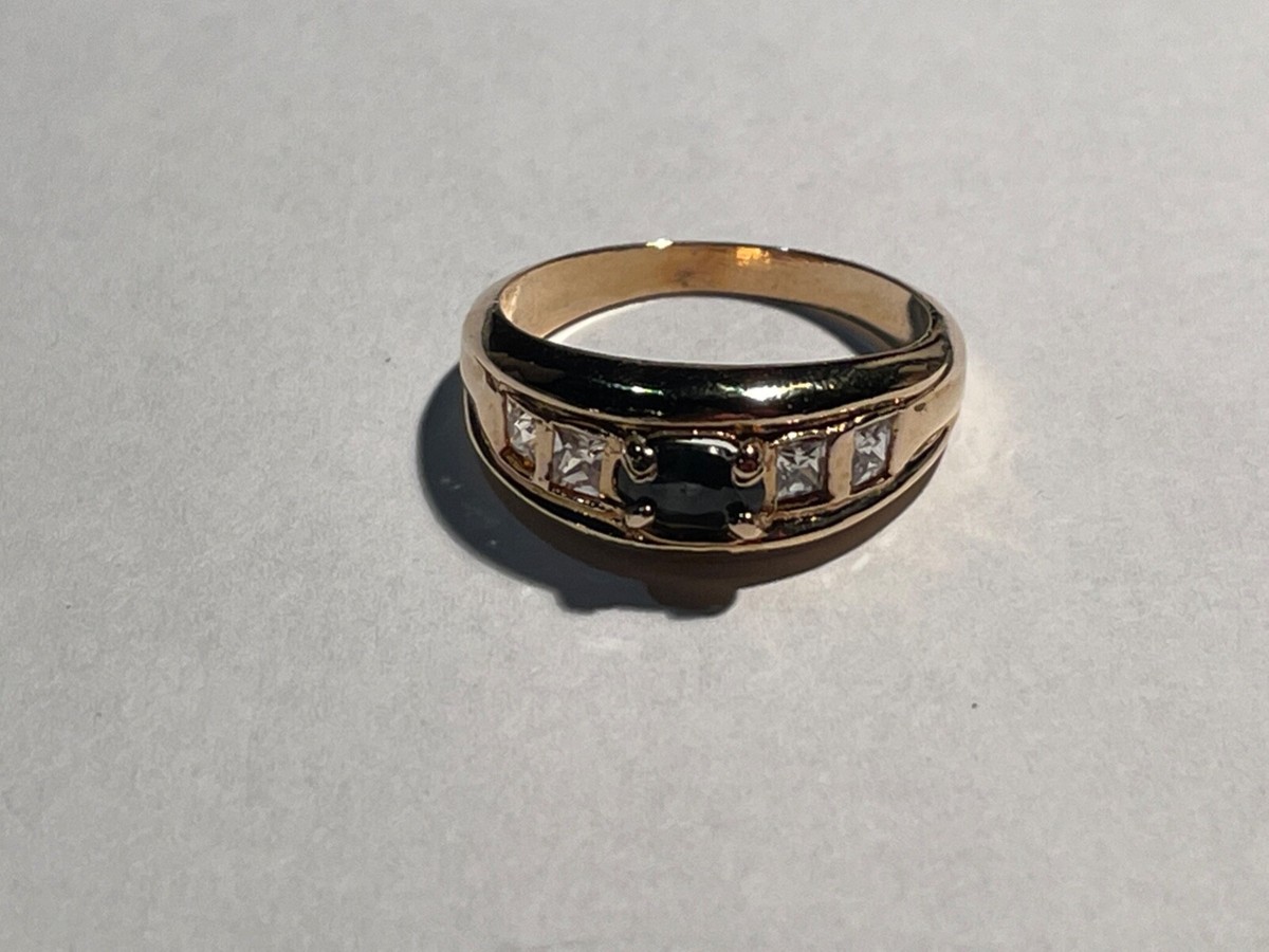 Bague Plaqué Or Taille 54 - Modèle Belle, élégante, Vintage - Occasion, état Porté, Parfait Pour Un Look Rétro Ou Quotidien