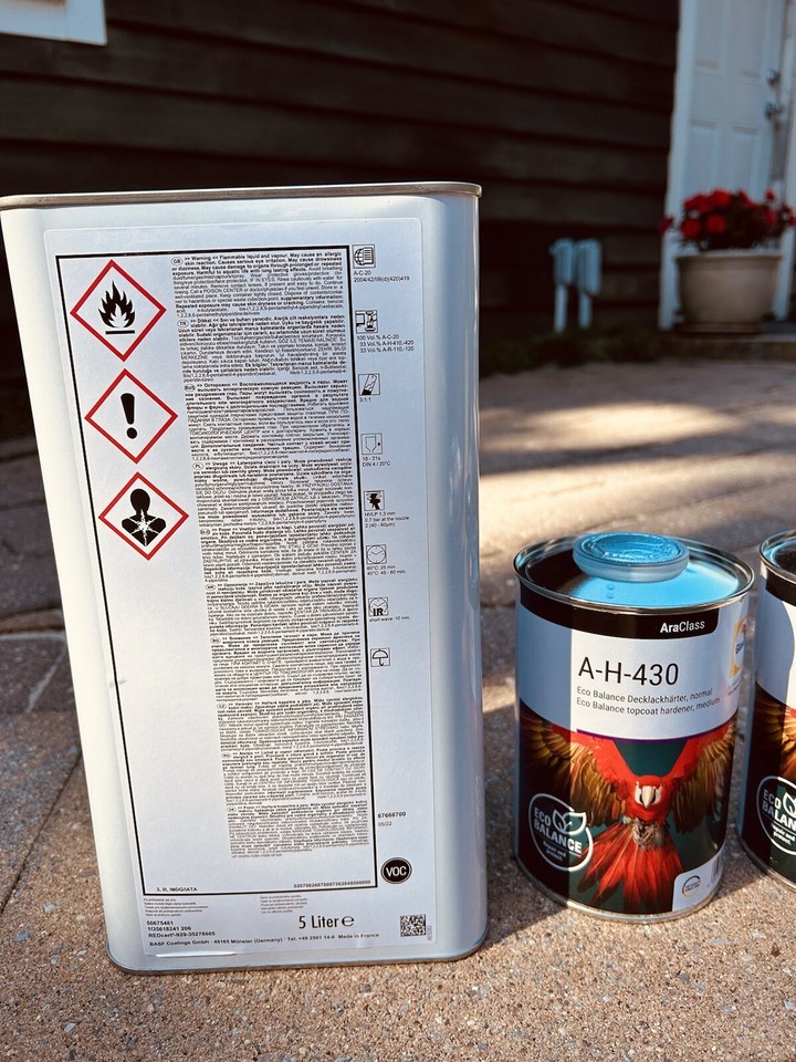 Glasurit AC 20 Clear Coat Universal (5L) and hardener AH430 Medium (1