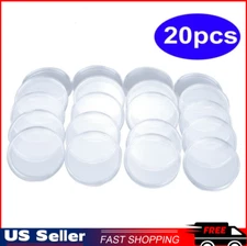 Clear Plastic Round Coin 20Pcs Cases Capsules Container Holder Storage Box 46mm