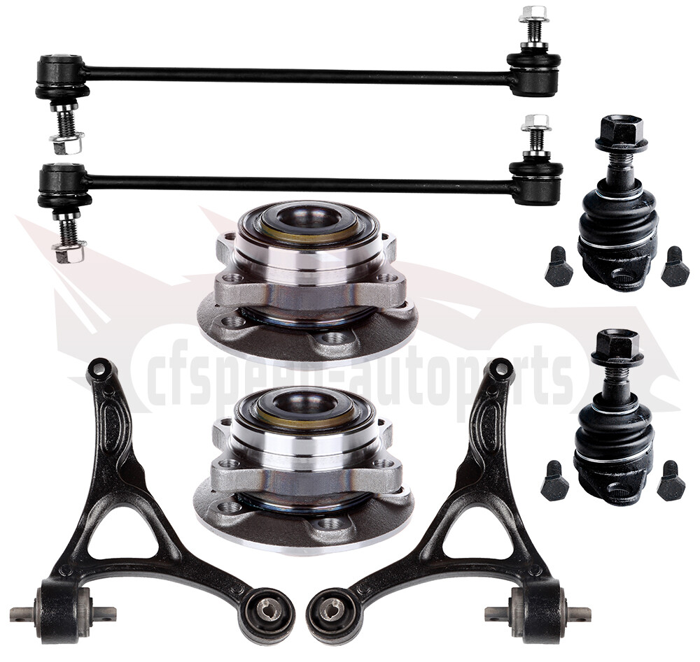8PCS Front Suspension Kit for Volvo XC90 - Control Arms, Ball Joints, Sway Bar, Wheel Bearings