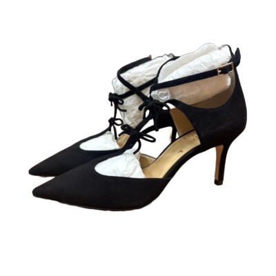 TALBOTS - RSVP By Talbots  Erica T-Strap  Pump, Black Suede, Size 8M
