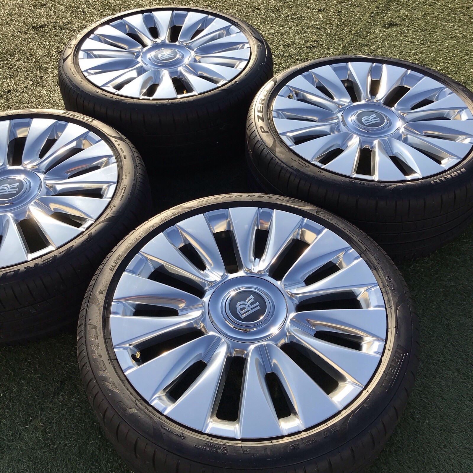 23 ROLLS ROYCE SPECTRE RIMS TIRES OEM STOCK ORIGINAL WHEELS NEW SET