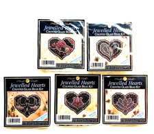 Mill Hill Jeweled Hearts CHARTS ONLY from USED Glass Bead Pin Kits 1992 Lot of 5