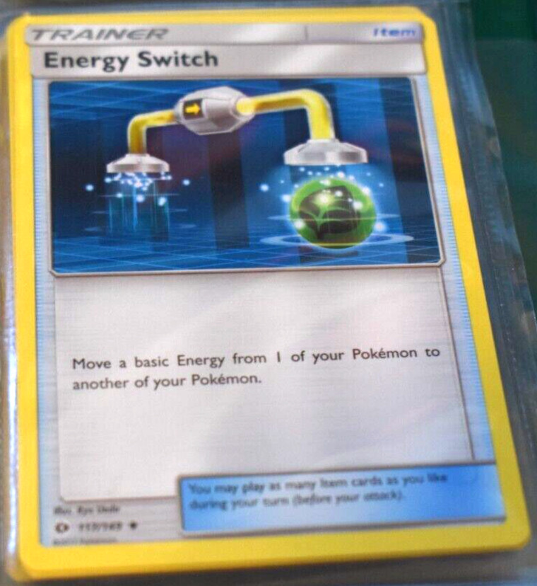 Energy Switch # 117/149 Sun & Moon Base Set Pokemon Trading TCG Cards NM/MINT
