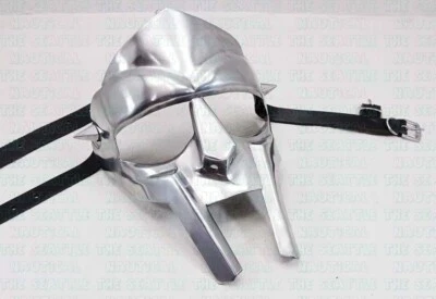 Hand Forged MF DOOM Gladiator Mask Steel Face Armor Collectible Christmas Costum - image 1 of 4