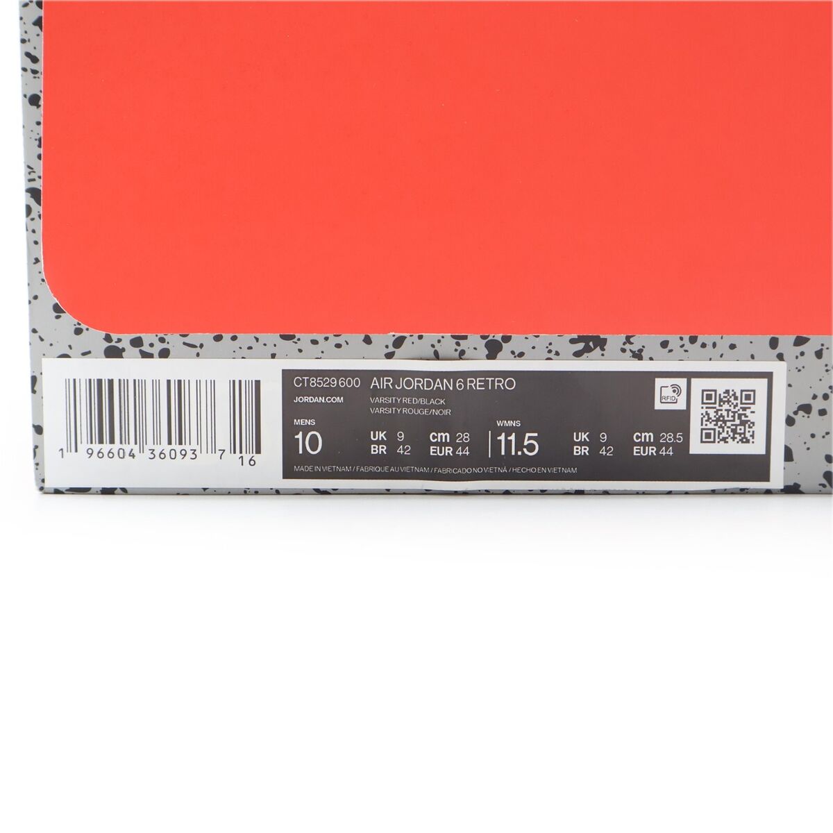 CT8529-600 Nike Air Jordan 6 Retro Toro Bravo Red Black CT8529-600 Nike Air Jordan 6 Retro Toro Bravo Red Black