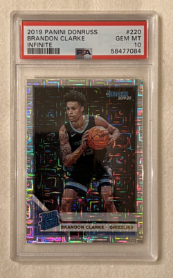 2019 Panini Donruss Brandon Clarke Infinite Prizm PSA 10 Gem Mint  