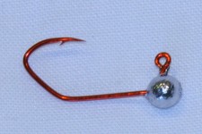 100 pk 1/16 oz No Collar Fly Tying Trout Crappie Fishing Jigs Red Sickle Hooks