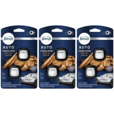 Febreze Auto Car Air Freshener Air Vent Clip Sandalwood Scent 2 Pack Lot of 3