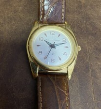 Simon Carter Watch Gold Tone Leather Strap