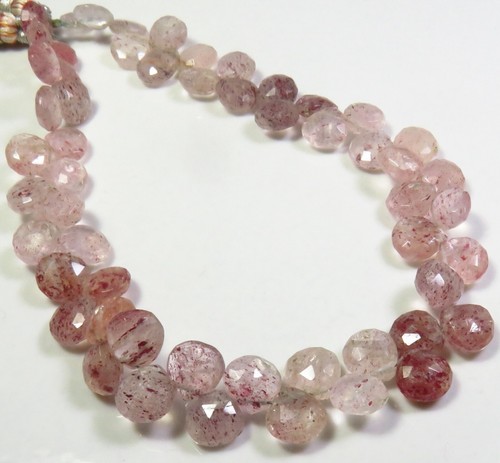 Gemme Di Quarzo Rosa Naturale A Forma Di Cuore Sfaccettate 7 Mm GV-2952 ...