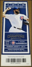 8/3/2017 Chicago Cubs vs Diamondbacks Ticket Jake Arrieta Paul Goldschmidt 3 HRs