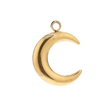 5pcs Stainless Steel Crescent Moon Charm Pendant forDIY Necklace Dangle Supplies