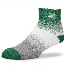 NFL New York Jets Team Apparel Fuzzy Socks For Women {New W/Tags} Ships Free
