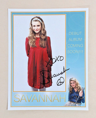 SAVANNAH OUTEN Signed 8x10 PHOTO Inception SING TO ME autograph COA