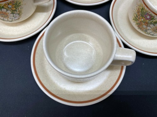 Lenox Temperware "MAGIC GARDEN" ~ Set of 4 ~ Cups & Saucers ~ 2 3/4" Tall - Picture 5 of 10