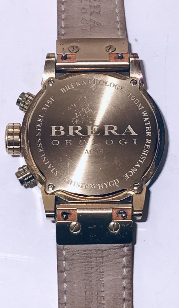 Brera Orologi Watch BRCLC46 AC09 Gold Tan Strap Mother Pearl Face